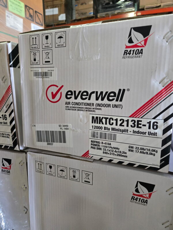 12000 BTU 115V 16 Seer Cooling Only Everwell Minisplit