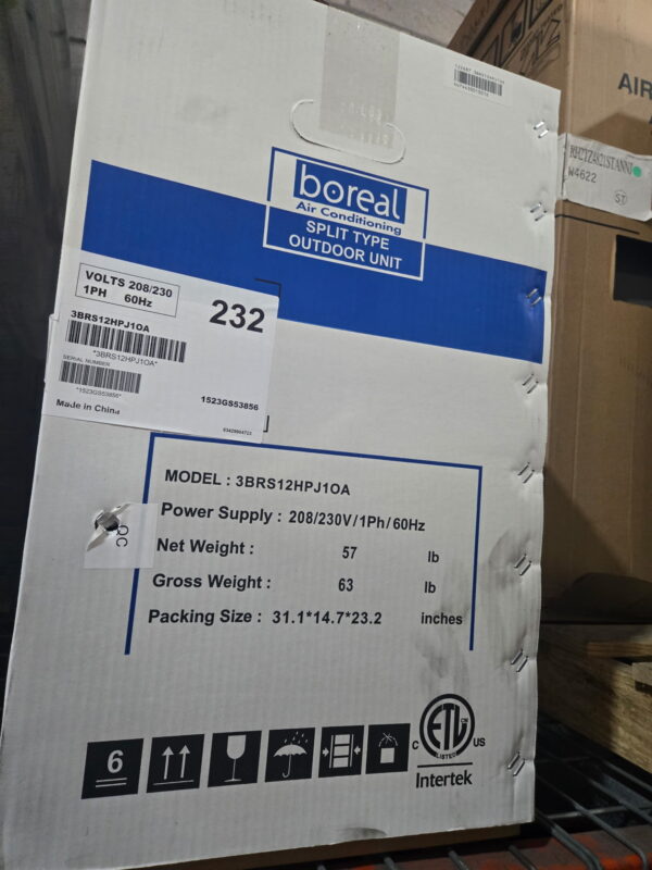 Boreal Air conditioning split type outdoor unit model 3BRD12HPJ10A